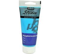 Pébéo 832114 Acrilici da Studio Gel Blu Fosforescente, 100 ml (Confezione da 1), 100 unità