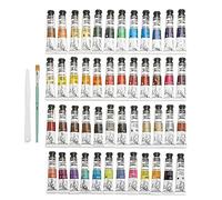 Pébéo - Acrilici da studio - Set 48 tubetti 20 Ml colori assortiti + accessori - Kit di pittura acrilica per artisti e principianti - Pennelli + spatola + tela - Colori luminosi