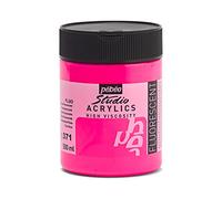 Pébéo - Acrilico Fine Studio Acrilici - Vernice Acrilica Rosa Fluorescente - Vernice Acrilica Fluorescente - Rosa Fluorescente 500 ml