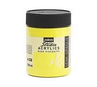Pébéo Acrylics Acrylic Fine Studio Acrilici, Imitazione di Limone Giallo cadmio, 500 ml, 500 unità