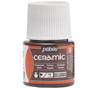 Pebeo - Ceramica - Colore Opaco per Terracotta, Ceramica - Flacone da 45 ml - Rosso Marrone
