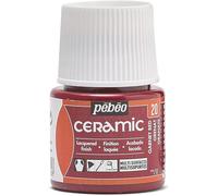 Pebeo - Ceramica - Colore Opaco per Terracotta, Ceramica - Flacone da 45 ml - Rosso Melograno