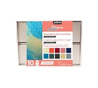 Pebeo Cofanetto Collezione Fantasy Prisme-Kit Pittura Effetto Alveolare-10 Flaconi da 45 ml Assortiti-2 Cerne Relief 20 ml + 4 pipette + 1 Spugna + Guida Creativa, 45ml, 200 Unità
