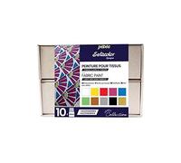 Pebeo Setacolor Opaco Collezione Set 10x 45ml Colori Per Tessuto Tessuti 758481