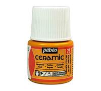 Pebeo - Ceramica - Colore Opaco per Terracotta, Ceramica - Flacone da 45 ml - Giallo Arancione