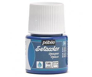Pebeo - Colore per Stoffa Setacolor Opaco, flacone da 45 ml, Colore: Blue Jean
