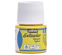 Pebeo - Colore per Stoffa Setacolor Opaco, flacone da 45 ml, Colore: Giallo Botton d'oro
