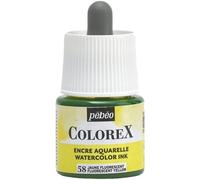 Pébéo - Inchiostro Colorex 45 ML Giallo Fluo - Colorex Inchiostro Acquerello Pébéo - Inchiostro fluo Rendering Velouté - Inchiostro Disegno Multiutensile Tutti i Supporti - 45 ML - Giallo Fluo