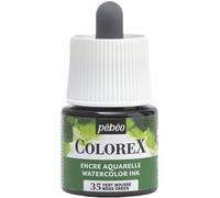 Pébéo - Inchiostro Colorex 45 ML Verde Schiuma - Colorex Inchiostro Acquerello Pébéo - Inchiostro verde Rendering Velouté - Inchiostro da disegno multiuso per tutti i supporti - 45 ML - Verde Schiuma