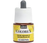 Pébéo - Inchiostro Colorex 45 ML Giallo Primario - Colorex Inchiostro Acquerello Pébéo - Inchiostro giallo Rendering Velouté - Inchiostro Disegno multiuso Tutti i supporti - 45 ML - Giallo Primario