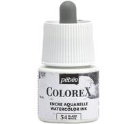 Pébéo - Inchiostro Colorex 45 ML Bianco - Colorex Inchiostro Acquerello Pébéo - Inchiostro bianco Rendering Velouté - Inchiostro da disegno multiuso per tutti i supporti - 45 ML - Bianco