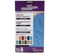 Pebeo - Set Scoperta Fantasy Moon - Pittura Effetto Martellato Multi Supporto - Ideale per la Creazione di Bigiotteria - 12 Flaconi da 20 ml - Colori Assortiti