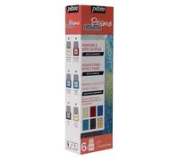 Pebeo set principianti fantasy prisme-pittura effetto alveolare multi supporto-6 flaconi da 20 ml assortiti-bianco conchiglia + fiore di ciliegio + blu caraibico + turchese + onice + oro vecchio