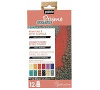 Pebeo Set Scoperta Fantasy Prisme-Pittura Effetto Alveolare Multi Supporto-Ideale per la Creazione di Bigiotteria-12 Flaconi Colori Assortiti, 20 ml (Confezione da 12), 240 Unità