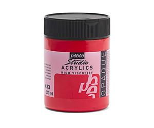 Pébéo Fine Studio Acrilici, Imitazione del Rosso di cadmio, 500 ml, 1 unità