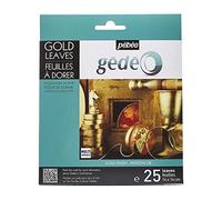 Pebeo Gédéo - Confezione da 25 Foglie Dorate Dorate, 14 x 14 cm