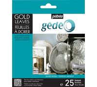 Pebeo Gedeo Dorato Lamina Foglie 25 Fogli IN Oro o Argento