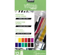 Pebeo Glass Vitrea 160 Exploration Set Pittura Lucida 12 x 20ml 757461