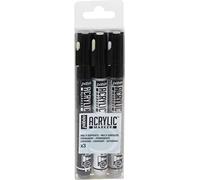 PEBEO INC PEBEO MARCATORI 3/PKG Wht/Si, Nero, Bianco e Argento, 20.5 x 6 x 2 cm