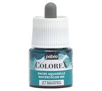 Pébéo - Inchiostro Colorex 45 ML Blu d'Oriente - Colorex Inchiostro Acquerello Pébéo - Inchiostro blu Rendering Velouté - Inchiostro Disegno Multiutensile Tutti i Supporti - 45 ML - Blu d'Oriente
