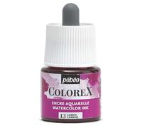 Pébéo - Inchiostro Colorex 45 ML Carmin - Colorex Inchiostro Acquerello Pébéo - Inchiostro rosa Rendering Velouté - Inchiostro da disegno multiuso per tutti i supporti - 45 ML - Carminio