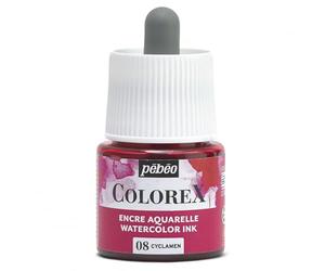 Pébéo - Inchiostro Colorex 45 ML Cyclamen - Colorex Inchiostro Acquerello Pébéo - Inchiostro rosa Rendering Velouté - Inchiostro da disegno multiuso per tutti i supporti - 45 ML - Ciclamino