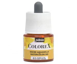 Pébéo Inchiostro Colorex 45 ML Giallo Chiaro - Acquerello Multiutensile per Tutti i Supporti - Rendering Velouté