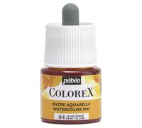 Pébéo - Inchiostro Colorex 45 ML Giallo Scuro - Acquerello Rendering Velouté - Disegno Multiutensile per Tutti i Supporti