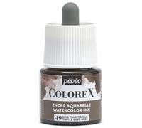 Pébéo - Inchiostro Colorex 45 ML Grigio Tutterelle - Colorex Inchiostro Acquerello Pebéo - Inchiostro grigio Rendering vellutato - Inchiostro Disegno Multistrumento Tutti i supporti - 45 ML - Grigio