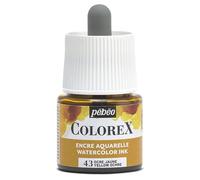 Pébéo - Inchiostro Colorex 45 ML Ochre Giallo - Colorex Inchiostro Acquerello Pébéo - Inchiostro giallo Rendering Velouté - Inchiostro Disegno Multiutensile Tutti i Supporti - 45 ML - Ochre Giallo