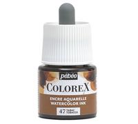Pébéo - Inchiostro Colorex 45 ML Tabacco - Colorex Inchiostro Acquerello Pébéo - Inchiostro marrone Rendering Velouté - Inchiostro da disegno multiuso per tutti i supporti - 45 ML - Tabacco