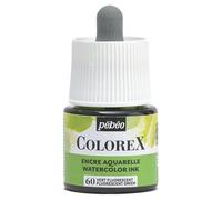 Pébéo - Inchiostro Colorex 45 ML Verde Fluo - Colorex Inchiostro Acquerello Pébéo - Inchiostro fluo Rendering Velouté - Inchiostro da disegno multiuso per tutti i supporti - 45 ML - Verde fluo