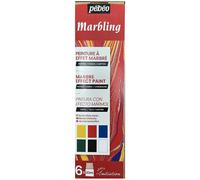 Pebeo Marmorizzazione Pittura Inchiostro Initiation Starter Set 6 X 20ml Di Card