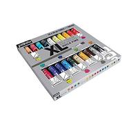 Pébéo - Olio Fine XL Astuccio 20 tubetti da 20 ml assortiti e pennello - Valigetta colori a olio e pennello - Kit colori a olio multisuperfici - 20 tubetti da 20 ml