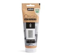 PEBEO - Origin Acrylics 120 ml - Vernice acrilica ecologica - Alta viscosità - Finitura metallizzata - Legante 100% riciclato - 96% materie prime europee - Argento