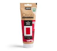 PEBEO - Origin Acrylics 120 ml - Vernice acrilica ecologica - Alta viscosità - Finitura opaca - Legante riciclato al 100% - Materie prime europee al 96% - Rosso primario