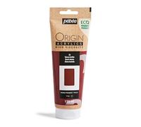 PEBEO - Origin Acrylics 120 ml - Vernice acrilica ecologica - Alta viscosità - Finitura opaca - Legante riciclato al 100% - Materie prime europee al 96% - Terra di Siena bruciata