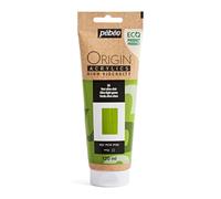 PEBEO - Origin Acrylics 120 ml - Vernice acrilica ecologica - Alta viscosità - Finitura opaca - Legante riciclato al 100% - Materie prime europee al 96% - Verde oliva chiaro