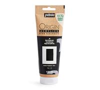 PEBEO - Origin Acrylics 120 ml - Vernice acrilica ecologica - Alta viscosità - Finitura opaca - Legante riciclato al 100% - Materie prime europee al 96% - Nero avorio imitazione