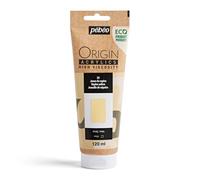 PEBEO - Origin Acrylics 120 ml - Vernice acrilica ecologica - Alta viscosità - Finitura opaca - Legante riciclato al 100% - Materie prime europee al 96% - Giallo Napoli