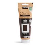 PEBEO - Origin Acrylics 120 ml - Vernice acrilica ecologica - Alta viscosità - Finitura opaca - Legante riciclato al 100% - Materie prime europee al 96% - Terra d'ombra bruciata