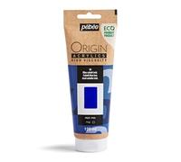 PEBEO - Origin Acrylics 120 ml - Vernice acrilica ecologica - Alta viscosità - Finitura opaca - Legante riciclato al 100% - Materie prime europee al 96% - Imitazione del blu cobalto