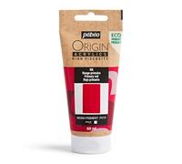 PEBEO - Origin Acrylics 60 ml - Vernice acrilica ecologica - Alta viscosità - Finitura opaca - Legante 100% riciclato - 96% materie prime europee - Rosso primario