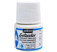 Pebeo Pebeo Setacolor Tessuto Vernice ausiliario Permanente Tessuto Colla 45 millilitri di Bottiglia, Bianco