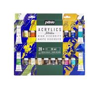 Scatola Acrylics Studio 20 Tubi 20 Ml Con Pennello | Pebeo