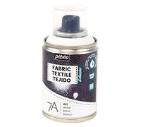 PEBEO - Pittura spray per tessuti 7A Spray - Tessuti naturali e sintetici - A base acqua - Senza solventi - Lavabile in lavatrice - Pittura su tessuto PEBEO colore Bianco