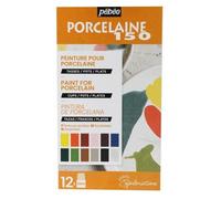 PEBEO - Set Scoperta Porcelaine 150 Brillante - Pittura su Porcellana - Assortimento 2-12 Flaconi da 20 ml - Colori Brillanti, Base Acqua