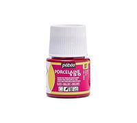 Pebeo Porcelaine 150 - Vernice a Smalto per Porcellana, flacone da 45 ml, Confezione da 5, Colore: Rosso Rubino