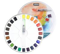 Pébéo -scatola fine acquerello tondo enmetal 24 mezze benne -scatola pittura acquerello Pébéo - Tavolozza acquerelli kit (la confezione può variare)