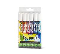 Pébéo Pebeo-Set di 12 Inchiostro Colorex Acquerello primari Finitura vellutata-Multi-Strumento per Il Disegno di Tutti i Media-Pennarello a Colori supplementare, Dettagli nella Descrizione